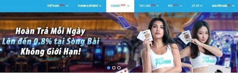Casino FUN88 còn cung cấp nhiều trò chơi khác