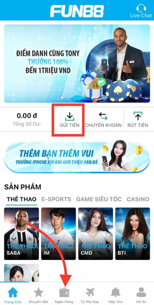 Nạp Tiền FUN88