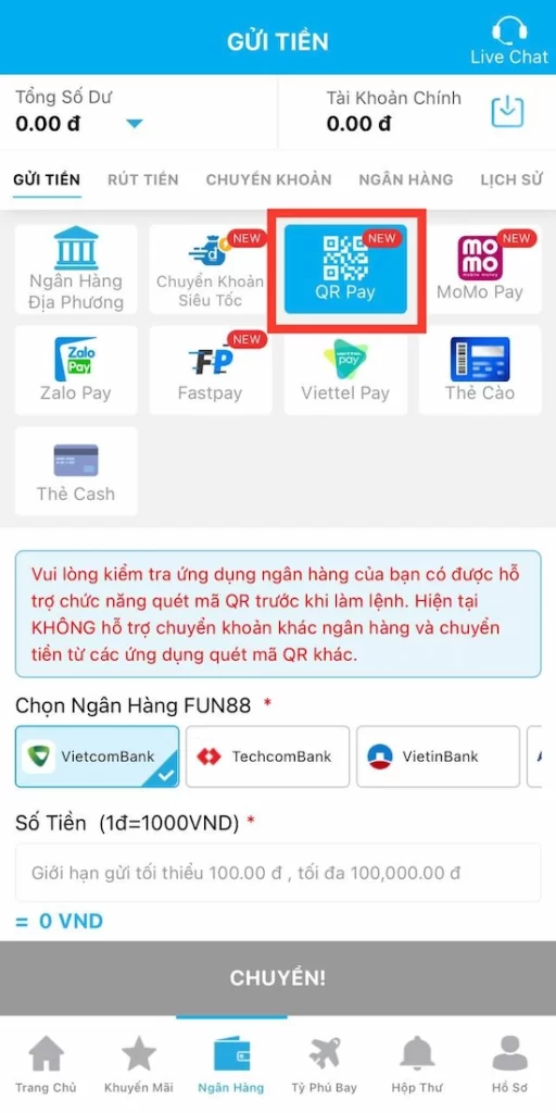Nạp Tiền FUN88