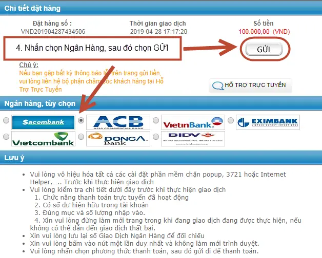 Nạp Tiền FUN88 Chuyển tiền Nhanh