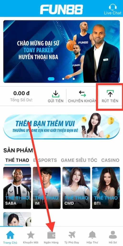 Rút Tiền FUN88