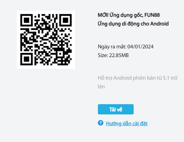 Tải và cài đặt ứng dụng Fun88