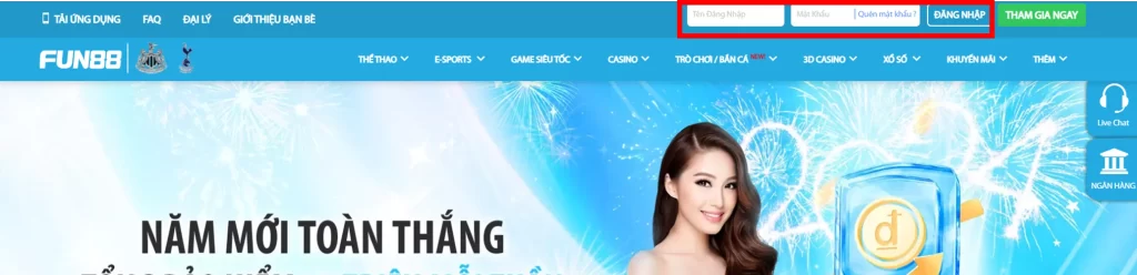 Đăng nhập vào Fun88
