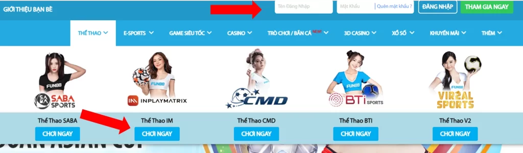 Hướng Dẫn Đặt Cược Tại Sảnh Thể Thao IM Fun88
